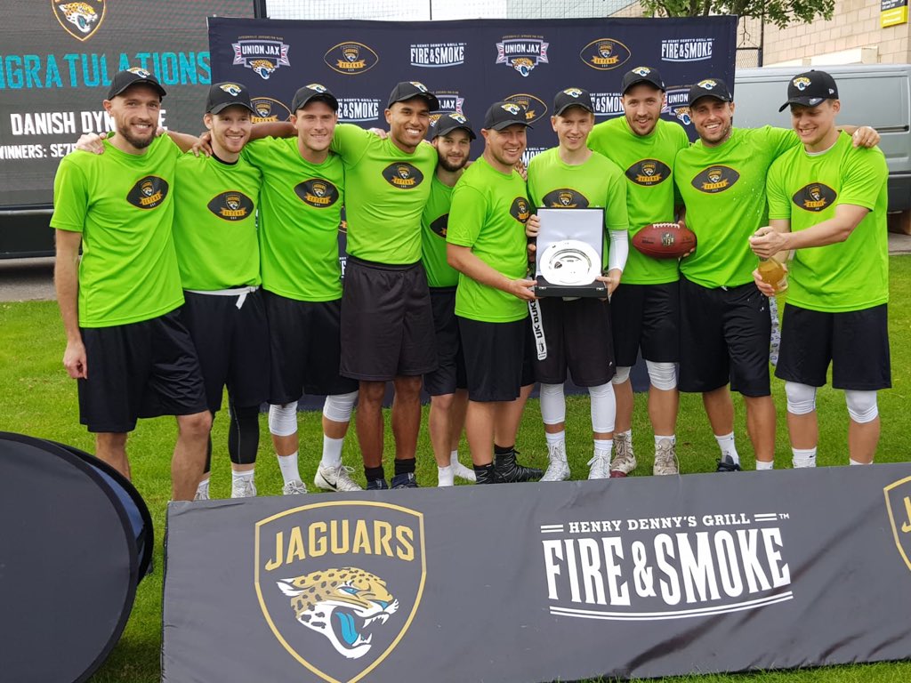 JaguarsUKandIE's tweet image. Congratulations to the Danish Dynamite who have won our Se7ens Cup Manchester Heat. They will take on the Arctic Flamingos on the 26th October #DUUUVAL #NFLUK #Jaguars