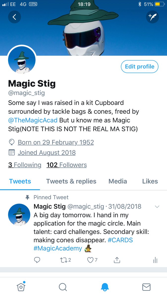 magic_stig's tweet photo. Too be honest... I’m a tad disappointed. Was hoping to keep a lower profile than this! #100followers #Beatthetwittergame https://t.co/nEvFhuJq6m