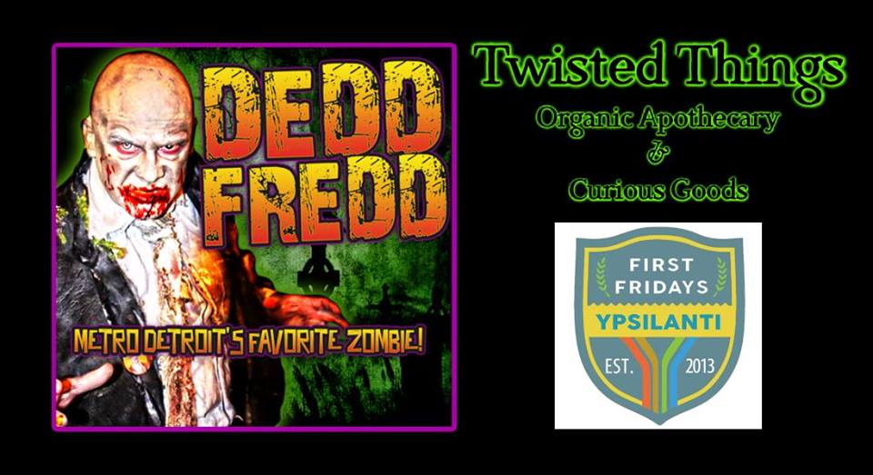 DeddFredd's tweet image. Hey kiddies,

Don't miss out on the "Return of the Dedd" to Twisted Things in Ypsilanti Mi. Hosted by #Pokingdeadthings 
Come meet Metro Detroit's Favorite Zombie live and in person.....sort of... where you can purchase a copy of his photography book and have it autographed.