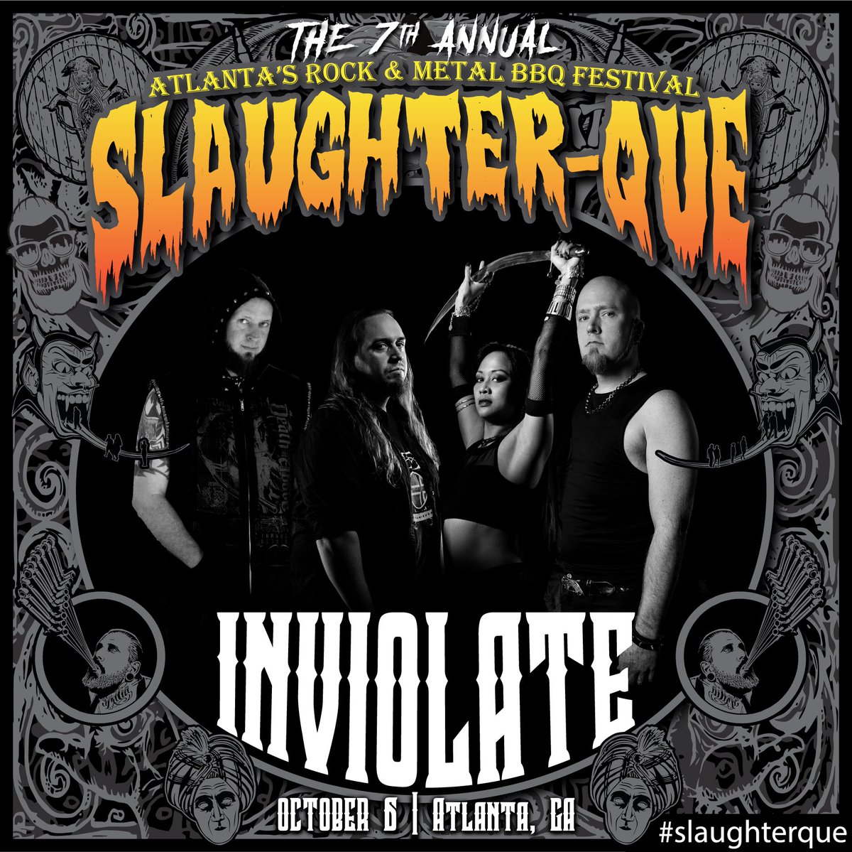 inviolateband's tweet photo. Payday yesterday? Lock your tickets in for #Slaughterque on 10/6 - it’s our next hometown show! https://t.co/pYZGeLR5vv https://t.co/vzBlwHTOsf