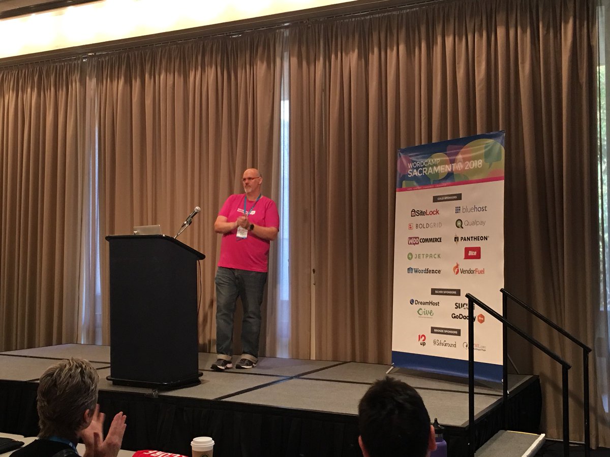 JGcodes's tweet image. Head Organizer Bill Mead kicking off Sacramento WordCamp 2018