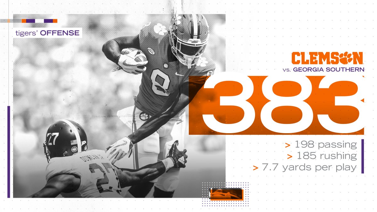 Clemson Football On Twitter First Half Balanced Attacked