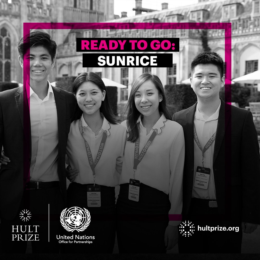 hultprize's tweet image. Up next is team SunRice from @ucl! #HP18 #HultPrize #PowerForGood #UN6 #HP19 #UNHult