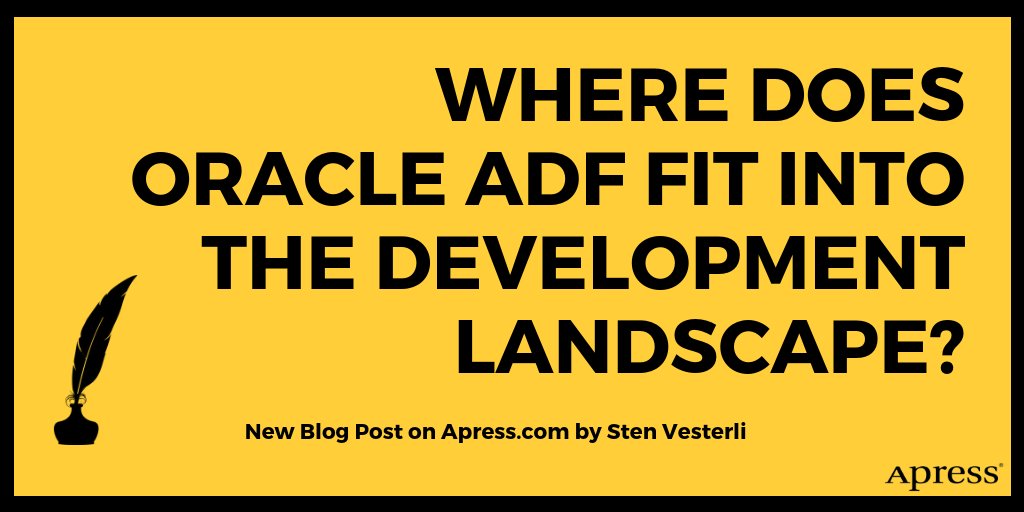 Apress's tweet image. "Oracle developers are spoiled for choice. In this crowded field, where does Oracle ADF fit in?" - @stenvesterli
#OracleADF @OracleADF
apress.com/us/blog/all-bl…
