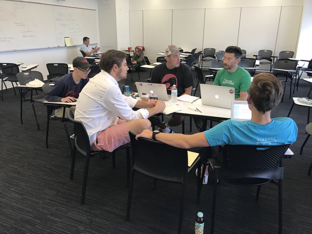natebenson's tweet photo. MENTORSHIP 👏 MENTORSHIP 👏MENTORSHIP 👏 MENTORSHIP 👏
(Said in the cadence of the infamous Steve Balmer ‘developers’ video)
The #SWBuffalo teams are meeting with the industry expert and legal mentors we have this year @SWBuffalo.
It never hurts to get free advice! https://t.co/HEmzWM8t20