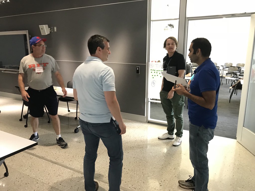 natebenson's tweet photo. MENTORSHIP 👏 MENTORSHIP 👏MENTORSHIP 👏 MENTORSHIP 👏
(Said in the cadence of the infamous Steve Balmer ‘developers’ video)
The #SWBuffalo teams are meeting with the industry expert and legal mentors we have this year @SWBuffalo.
It never hurts to get free advice! https://t.co/HEmzWM8t20