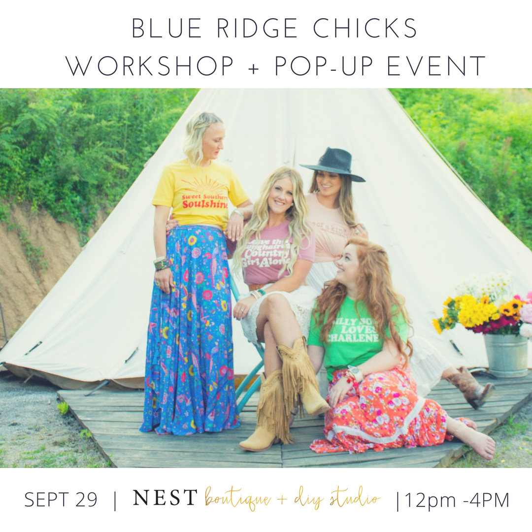 stylethenestavl's tweet photo. Blue Ridge Chicks Pop-up + Workshop - https://t.co/jeNhOnMGMo https://t.co/avL9zqcWUu