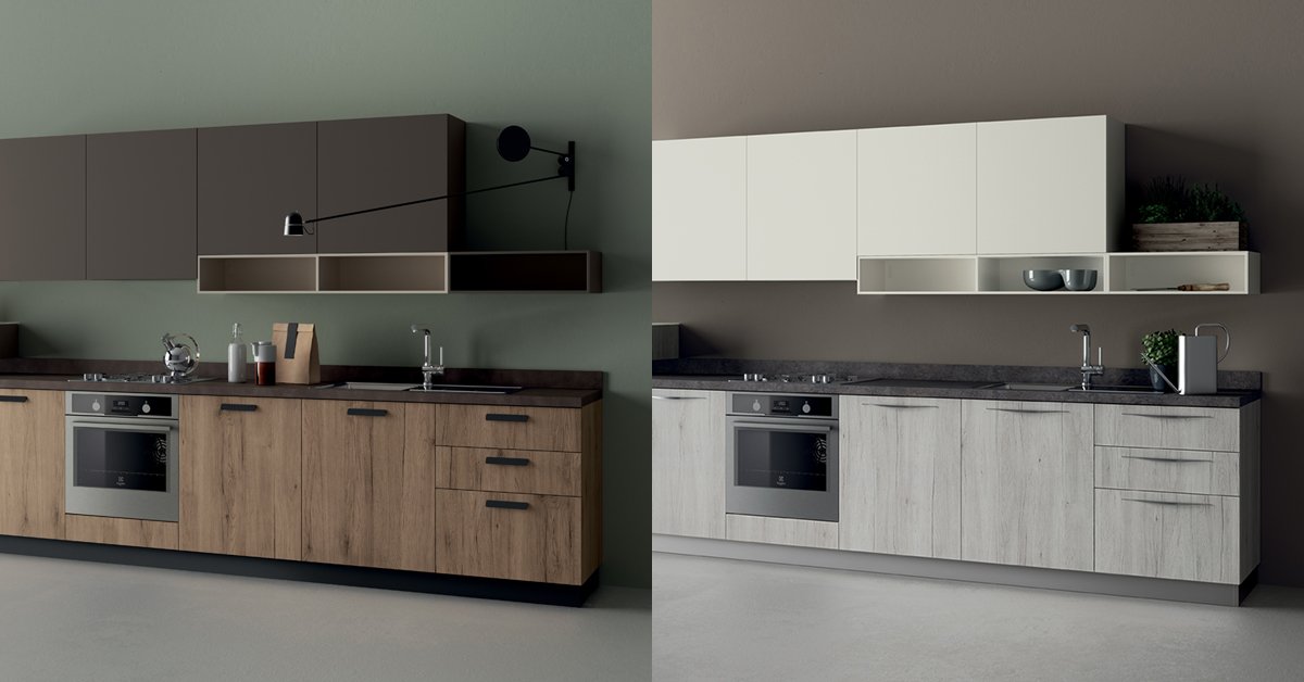 ScavoliniLondon's tweet image. Take a look at the contrasting materials the Mood kitchen is available in - TOP image includes Voyage Oak, Earth Grey and Seagull Grey Melamine while the BOTTOM image includes Actual Oak Decorative and Pure White Melamine.

multiliving.co.uk
#scavolini #designmaterials