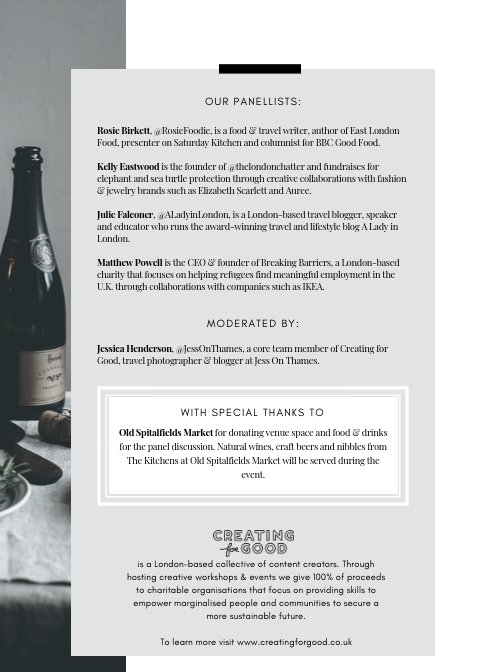 mulia's tweet image. Don't miss @CreatingforGood panel discussion on Sept 26th on The Power of Collaboration with amazing speakers: @TheLDNChatter @RosieFoodie @aladyinlondon and Matthew Powell -- CEO &amp;amp; Founder of @BB_UK1 charity to whom 100% proceeds are donated! creatingforgood.co.uk/sept-2018-panel