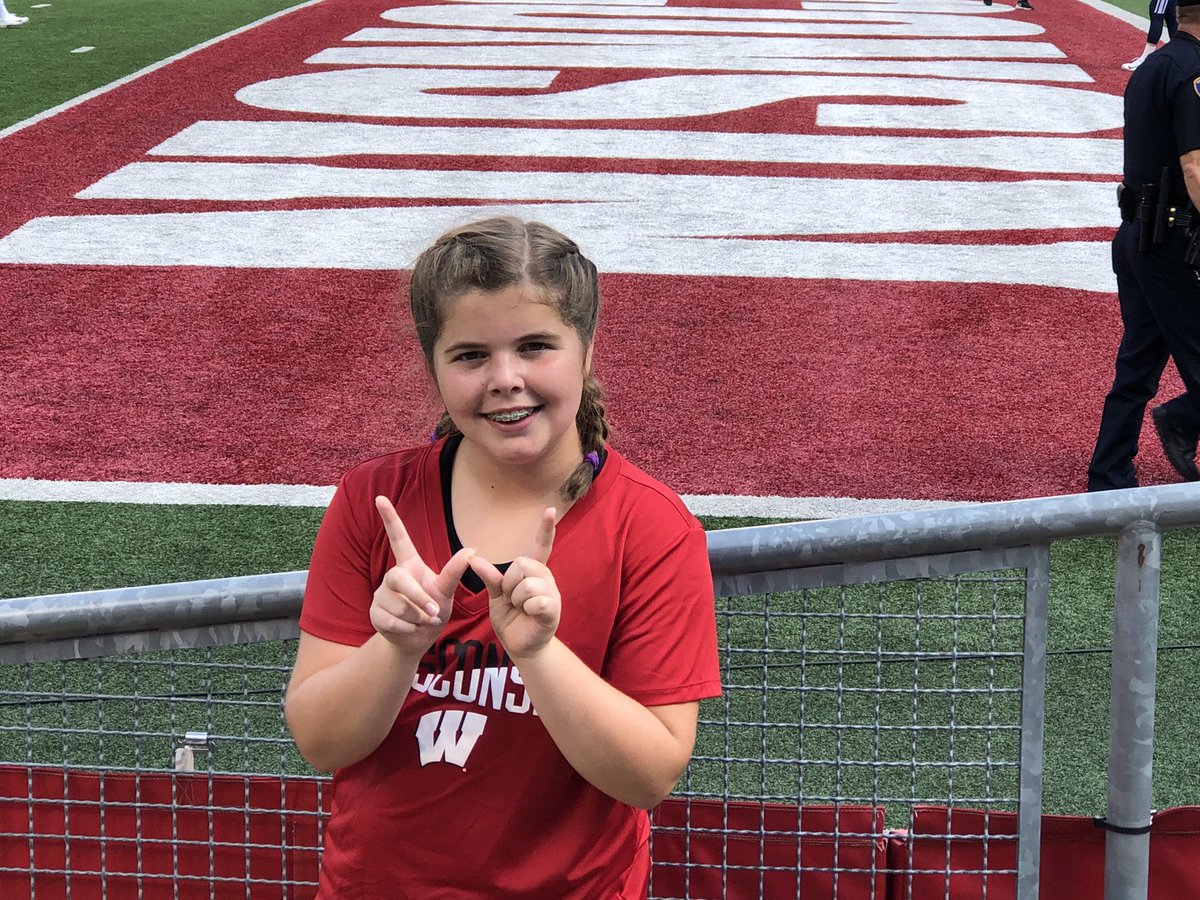 silly888's tweet photo. Future Badger #firstbadgergame #OnWisconsin @UWBadgers @bjsilly https://t.co/3t9dPneDT0