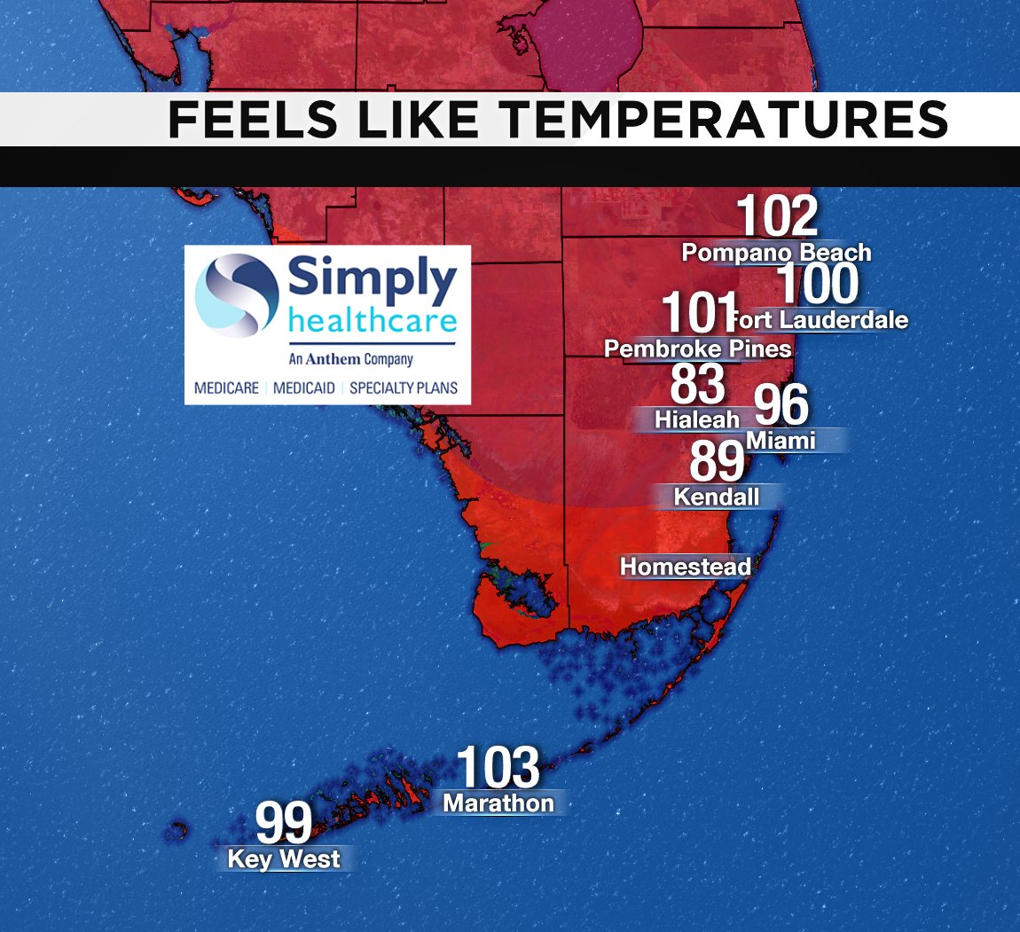 It's 3PM! Check out the heat index. #BROWARD #MIAMIDADE #FLKEYS Presented by Simply Healthcare https://t.co/BA60PSX0zP