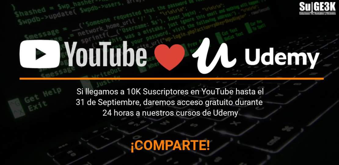 SuGE3K's tweet photo. RT Con Motivo del Día #SoftwareLibreCO daremos acceso gratuito durante 24H a nuestros cursos de #Linux y #OpenSource en #Udemy si logramos los 10K Subs. en nuestro canal de YouTube, Que Dices ¿nos ayudas a lograr la meta?
Suscribete -> https://t.co/JbR8f10Xhe
#SoftwareLibre https://t.co/vat3ltPddQ