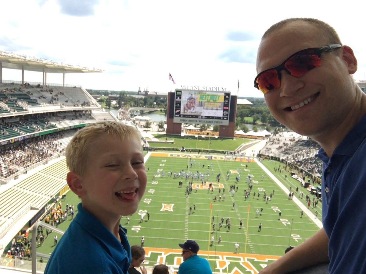Enjoying the shade at beautiful McLane Stadium while watching <a href="/DukeFOOTBALL/">Duke Football</a> play <a href="/BUFootball/">Baylor Football</a>!