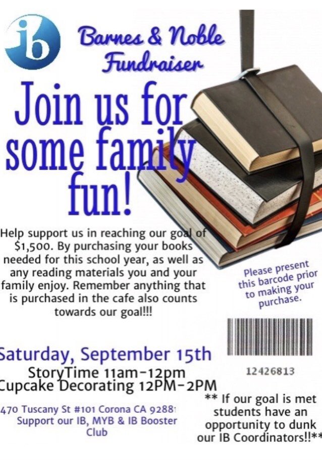 Centennial Ib On Twitter B N Fundraiser Today