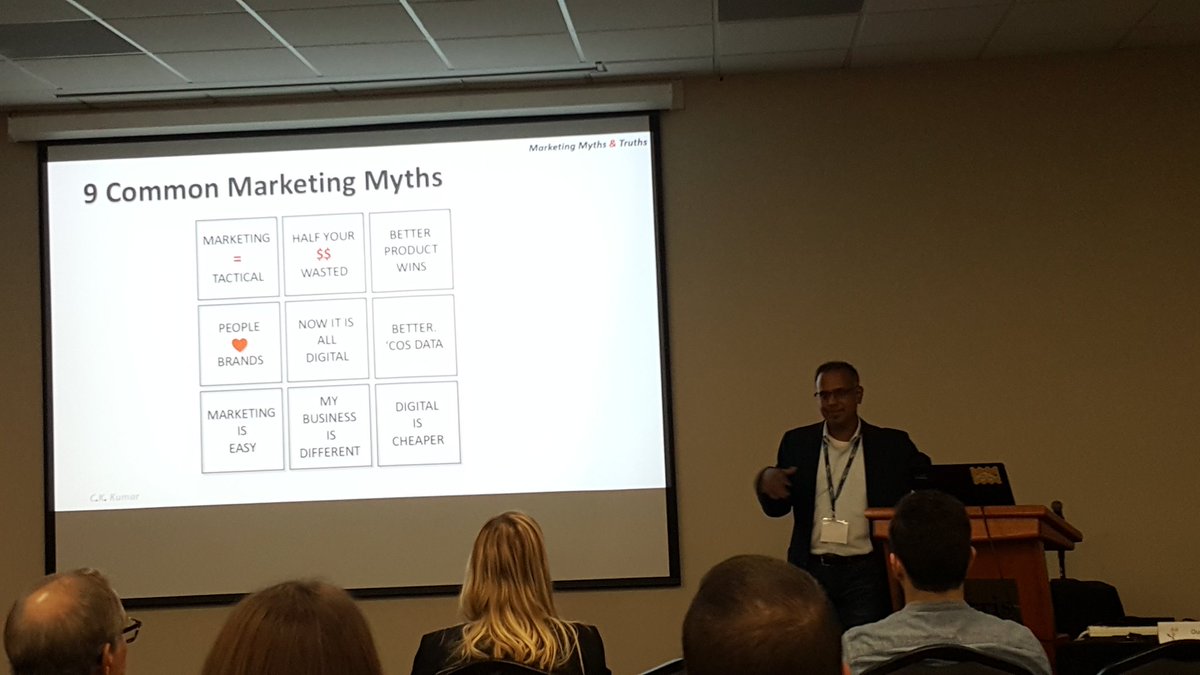 Brioneja's tweet photo. 9 Common Marketing Myths by CK Kumar @SupraMBA at ProductCamp Austin #PCATX21 #PCATX #PCA21 @PCAustin #PCAustin https://t.co/xO9je17Kpf