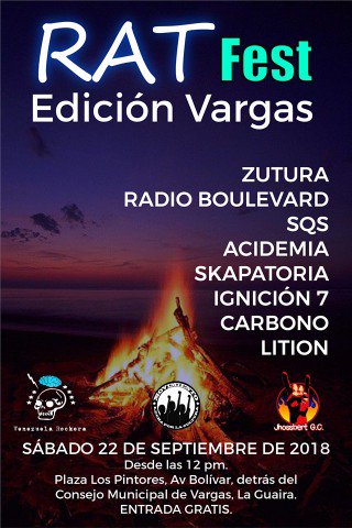 CarbonoBand's tweet image. El próximo sábado tocaremos por primera vez en la guaira, plaza Los pintores, junto con otras bandas en el #Ratfest @ignicion7 #radioboulevard #acidemia #zutura #sqs #skapatoria #lition