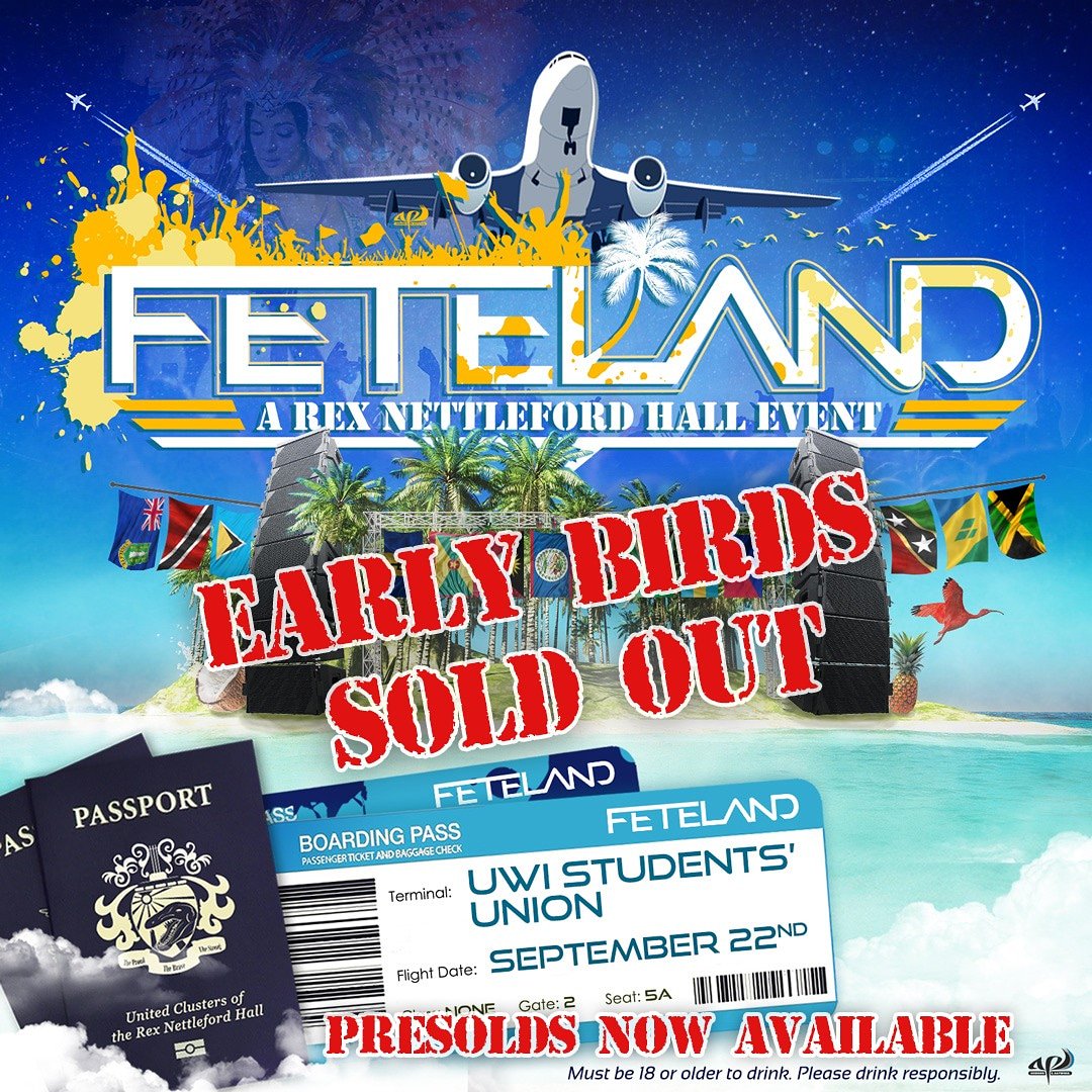 BongoPrime's tweet image. SOCA 🎶DRINKS🍹 VIBES🔥
.
🎉WELCOME TO THE FETELAND! 🎉🇹🇹🇻🇨🇧🇧🇰🇳🇦🇬🇬🇩🇯🇲🇧🇸🇩🇲🇬🇾🇱🇨🇧🇿
.
Tickets on Sale Now!
$800 PreSold
Available at The Spot, Shopper&apos;s Den or Any FETELAND Ambassador

#FETELAND✈
#SEPT22
#LevelDiLiquor
#NotAskingForIt