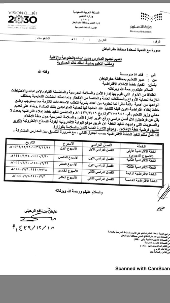 طريقة تعبئة خطة الإخلاء الفرضية في موقع الإدارة العامة للأمن والسلامة المدرسية