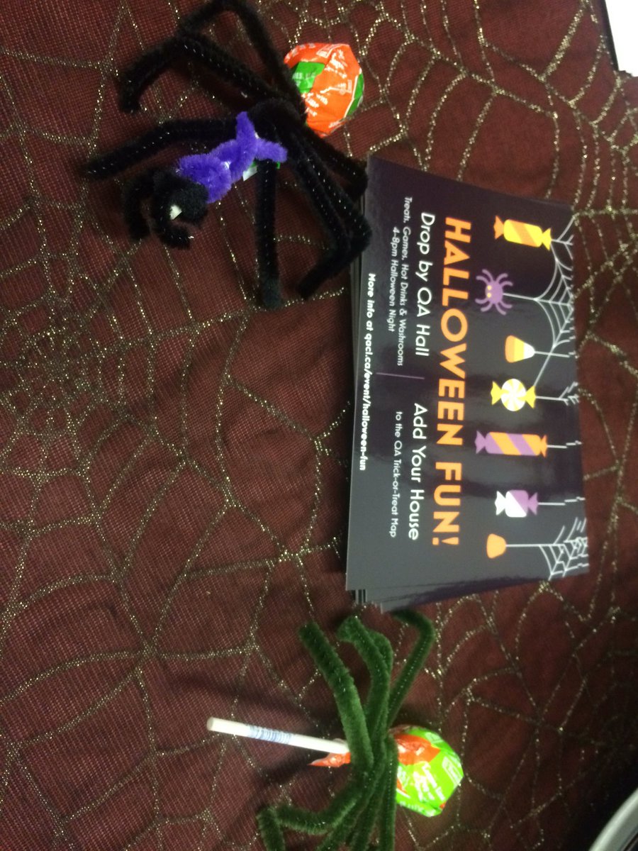 Check out these spiders in anticipation of the First Annual Queen Alexandra Halloween Fun night. #clday2018 <a href="/EFCL/">Edmonton Federation of Community Leagues</a>