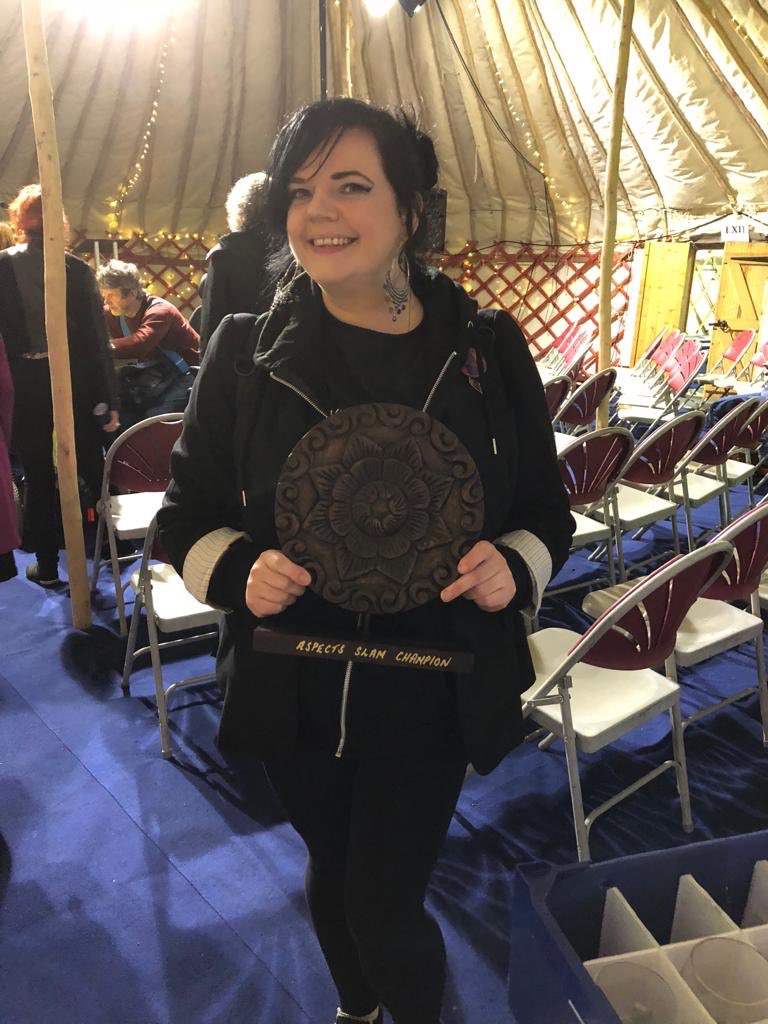 aspectsfestival's tweet photo. Well done to @Meljbradley the well-deserved winner of the North Down Heat of the All Ireland Poetry Slam! And a big thank you to everyone who took part and made it such a great event! 👏🏻🎉#Aspects2018 ##poetryslam https://t.co/m1PMGg3kQp