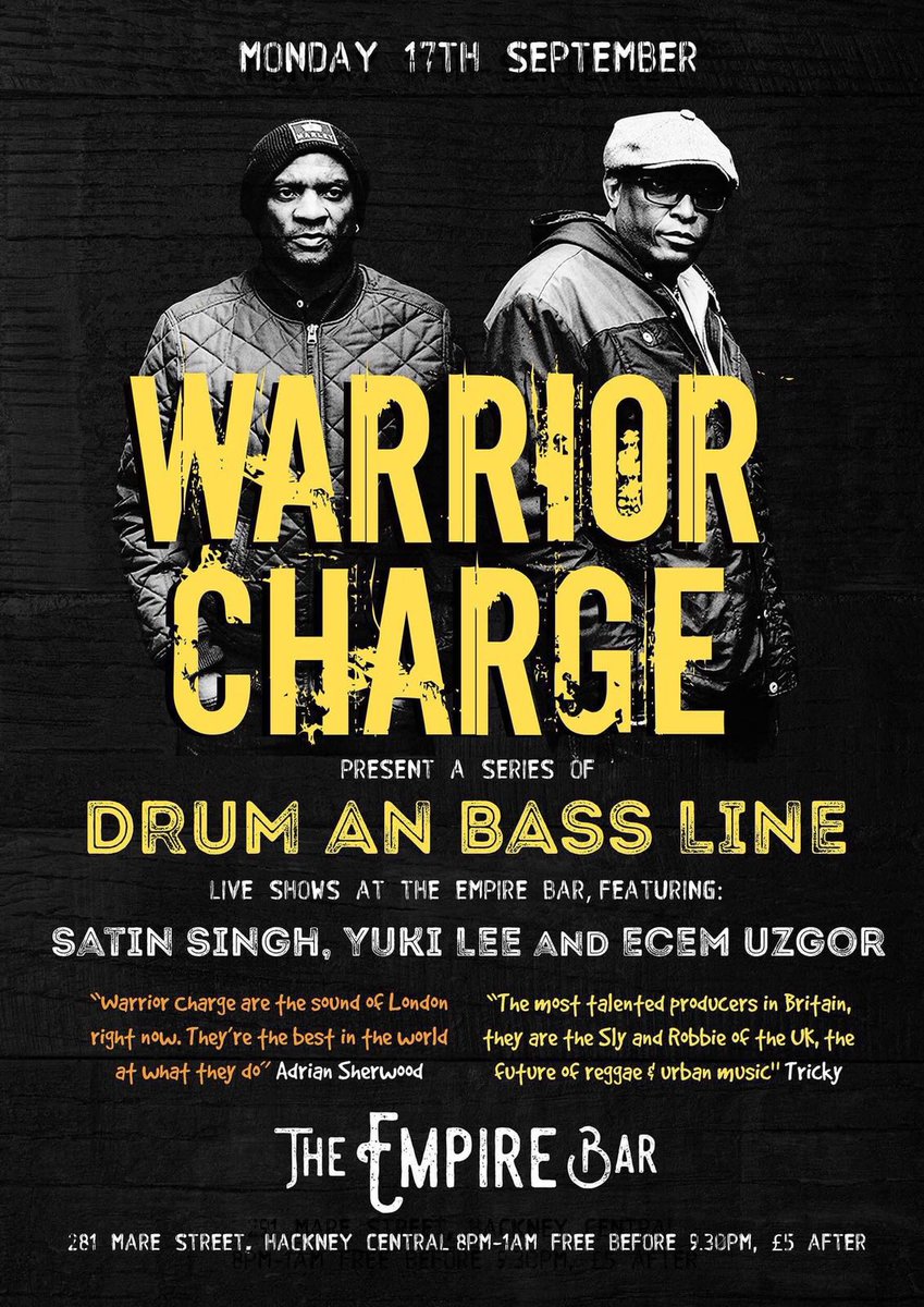 THIS MONDAY! Wayne Nunes and Perry Melius present a series of DRUM AN BASS LINE <a href="/theempirebarldn/">The Empire Bar</a> <a href="/HackneyEmpire/">Hackney Empire</a> 8pm - 1am with special guests! #music #london #drumandbass #hackney