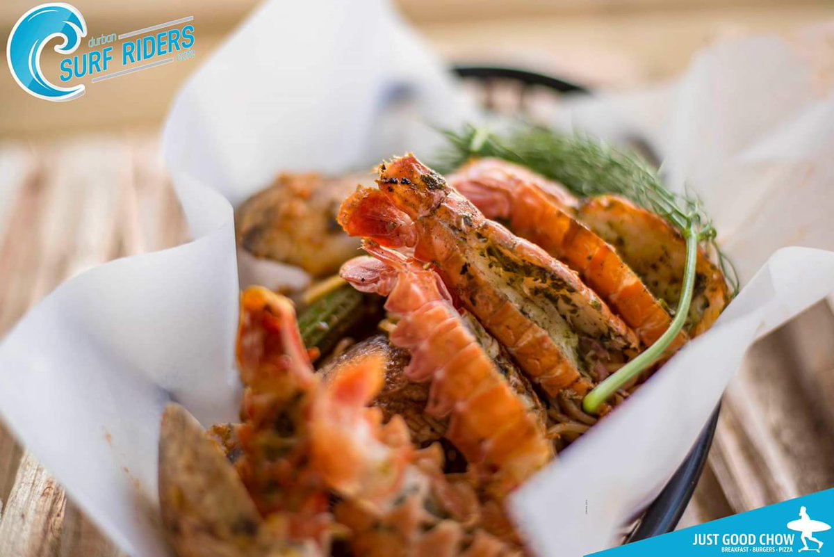 Yum alert! 
Have you tried our Chargrilled lango tails, served over a light Mozambican clam &amp; fennel capellini yet? 

#SurfRidersDBN #SurfRidersCafe #Durban #Lango