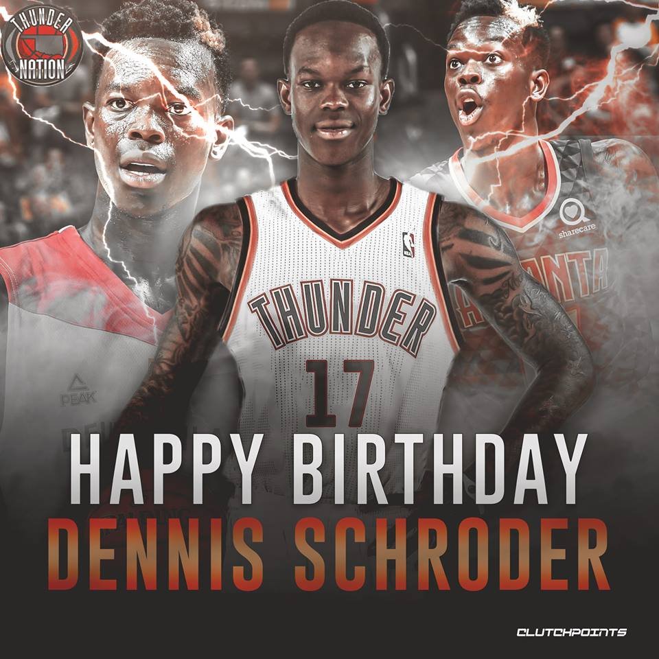 Join us in wishing our new member Dennis Schroder a happy 25th birthday  