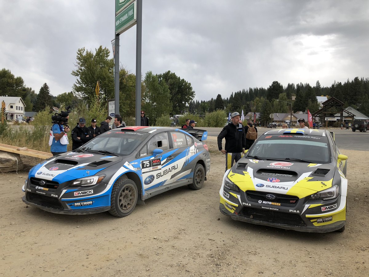 subarums_usa's tweet photo. .@PatrikSandell takes the lead - After stage wins on SS2 and SS3, #18Subaru (Sandell), has pulled into the lead and now hold a 12 sec advantage over #75Subaru. Both cars are back in Service in Idaho City now. 

via https://t.co/oaNeeusf0U #IdahoRally18 #SubaruRally @ARA_Rally https://t.co/DgrqgHUG1K