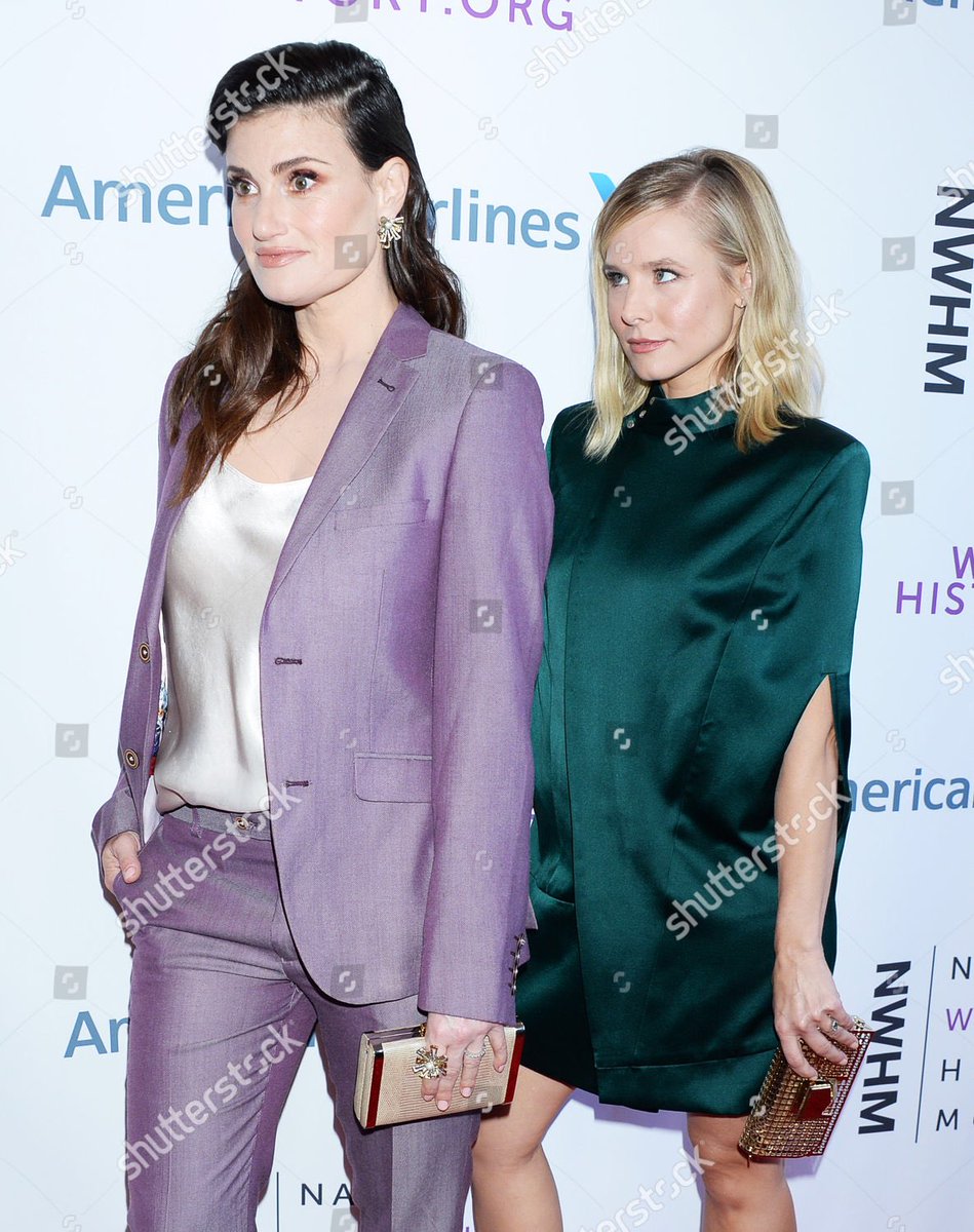 IdinaArmy's tweet photo. Idina Menzel and Kristen Bell at the Women Making History Awards (https://t.co/D4Xo7yQg0F) https://t.co/Tueg1sjITj
