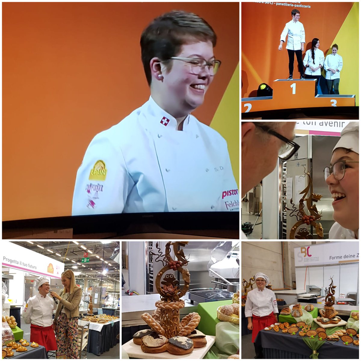 Sonja Durrer gewinnt die Swiss Skills in Bern Kategorie Bäckerei-Konditorei