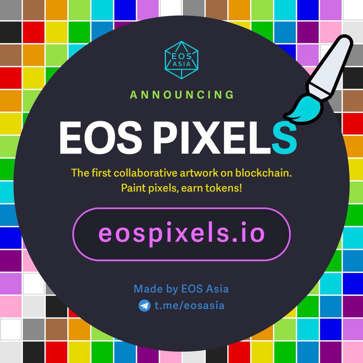 naijaactive1's tweet image. EOS News
With EOS pixels user can draw a picture on the EOS block chain with fellow EOS community members
If you want be a beta tester join Telegram group t.me/EOSAsia and say #beta.
#pixeldapps 
#EOSAsia 
#dapps
 #eosio
@EOSAsia_one @EOS_SOCAL