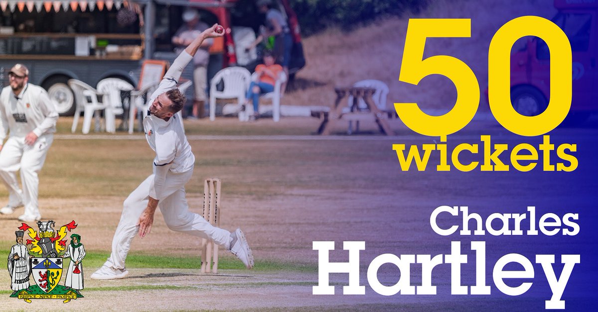 HalesowenCC's tweet image. Great work from Charlie Hartley this season, taking 50 wickets in his first season for the club! 👏 #WicketMachine