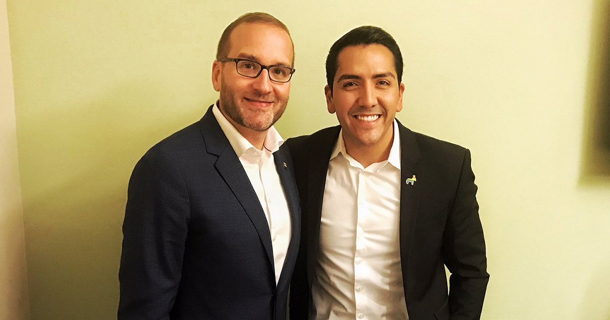 HRC President Chad Griffin with Nelson Araujo in Nevada.