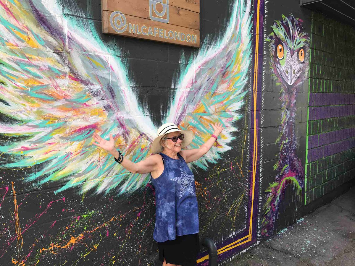 Amidst the demons of construction are #angels, murals and #treetrunktour creations! Join #DoorsOpenLDN guided tours of our little gems along Hamilton Rd in #ldnont tomorrow, Sunday Sept 16th, 12pm and 2pm from the Hamilton Road Seniors Centre - 525 Hamilton Rd.