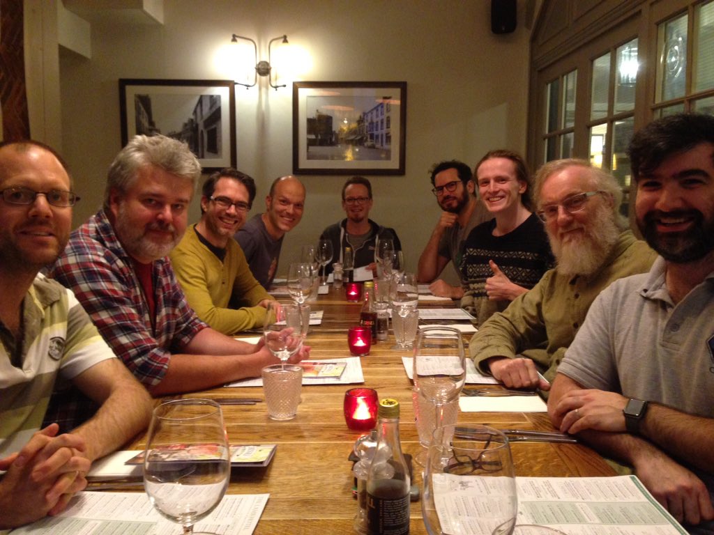 Dinner at the inaugural #GatheringofBrett. So many amazing designers (and publishers!) here who I've been fortunate enough to get to know over the past 8 years. I'm certain a lot of amazing games are still to come from this group!