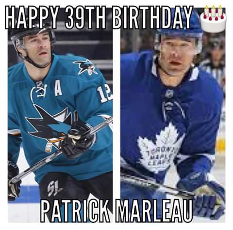 Happy 39th Birthday to former player and current player Patrick Marleau 