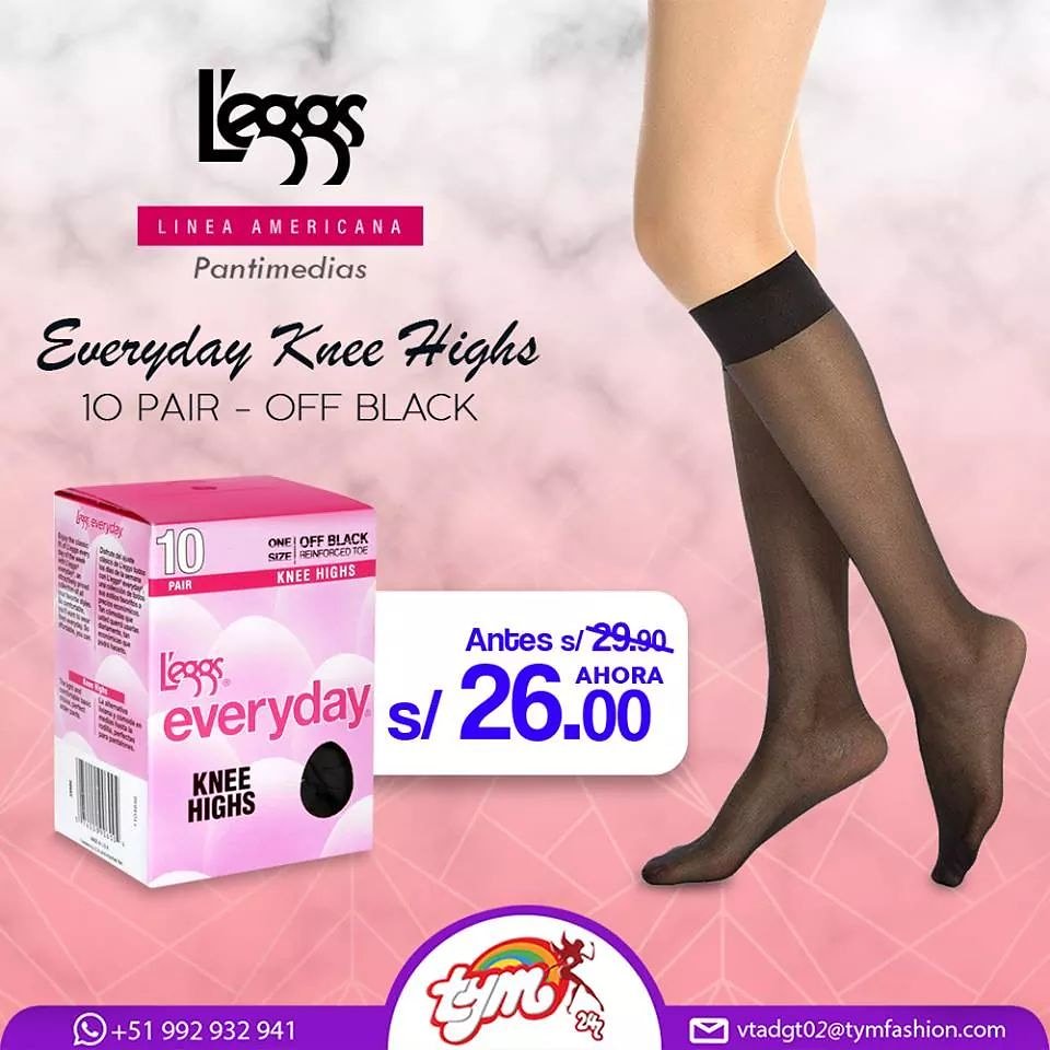 ChicaTym's tweet photo. 👠 Pantys L'eggs Everyday 💃
Puntera: Transparente
Color: Plomo
Cantidad: 10 Pares
Talla: Única 
Tejido: Nylon + Spandex
Marca Americana Garantizada
Encuentranos en: https://t.co/CDOuB8lCfJ
Síguenos en Facebook como TYM FASHION 👈
#Leggs #pantimedias #leggsperu https://t.co/m9IbqBIXgD