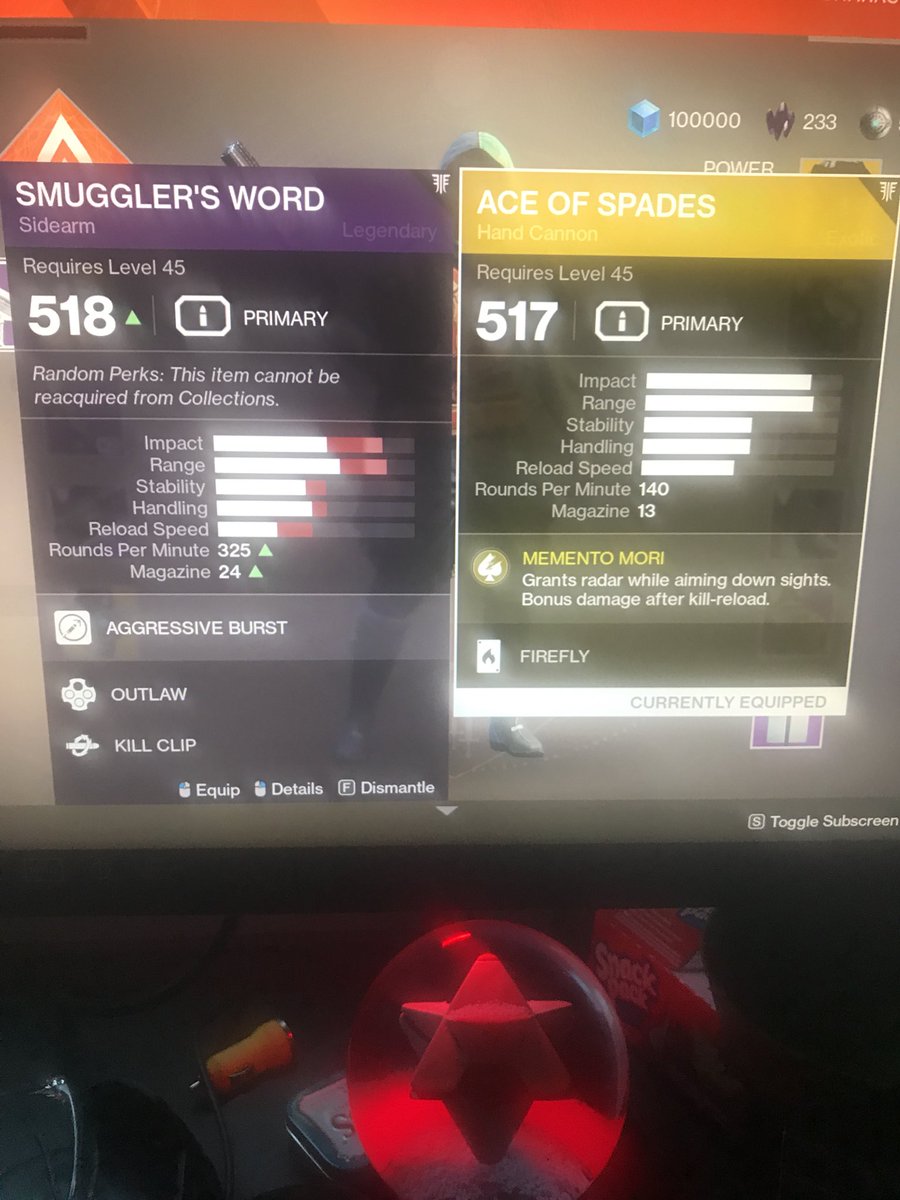 FriendVsFriend_'s tweet photo. Thanks @Bungie for making me do all this work and then giving me a crap low lvl ace of spades guess I’m done with this game -NICK https://t.co/HwQTnbiJey