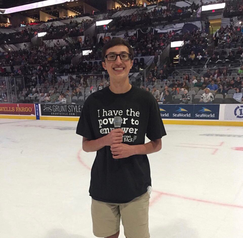 Clemens_DECA's tweet photo. This is David, he’s one of the managers for the school store. He plays the trumpet in the school band, was a lead life guard at Schlitterbahn this summer, and he also shadowed in the Game arena host because he’s involved in the Silver and Black Give Back Jr. Review Committee! https://t.co/xJgR3r64en
