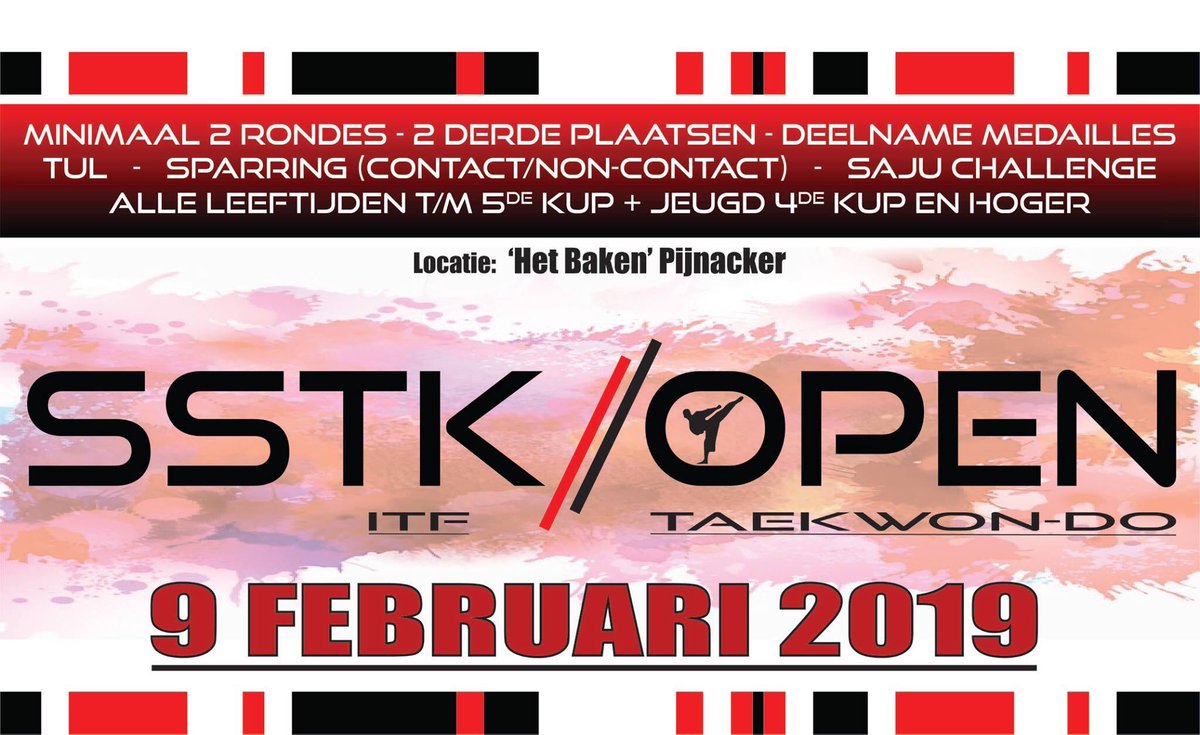 SS_TimKool's tweet image. Voor alle beginners en jeugd gevorderden, zet 9 FEB. maar alvast in je agenda. Het is dan weer tijd voor het gezellige en vriendschappelijke SSTK Open. Voor het eerst kan je ook meedoen aan de saju challege! De uitnodiging zal snel beschikbaar komen.
We hebben er nu al zin in!