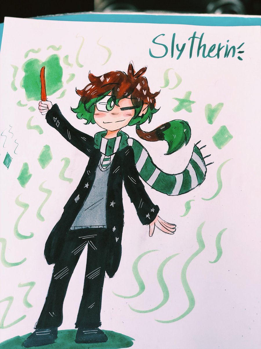 Ben22Dy's tweet photo. Hice estos dibujos de mis alter egos en Howarts! Cada uno en una casa distinta,voy a estar de viaje unos días,quizás no pueda conectarme..pero bueno,al menos les dejo esto! Espero les guste c:
 #HarryPotter #originalcharacter #traditionalart #myart 
-Ben💛 https://t.co/tZqWNvHp50