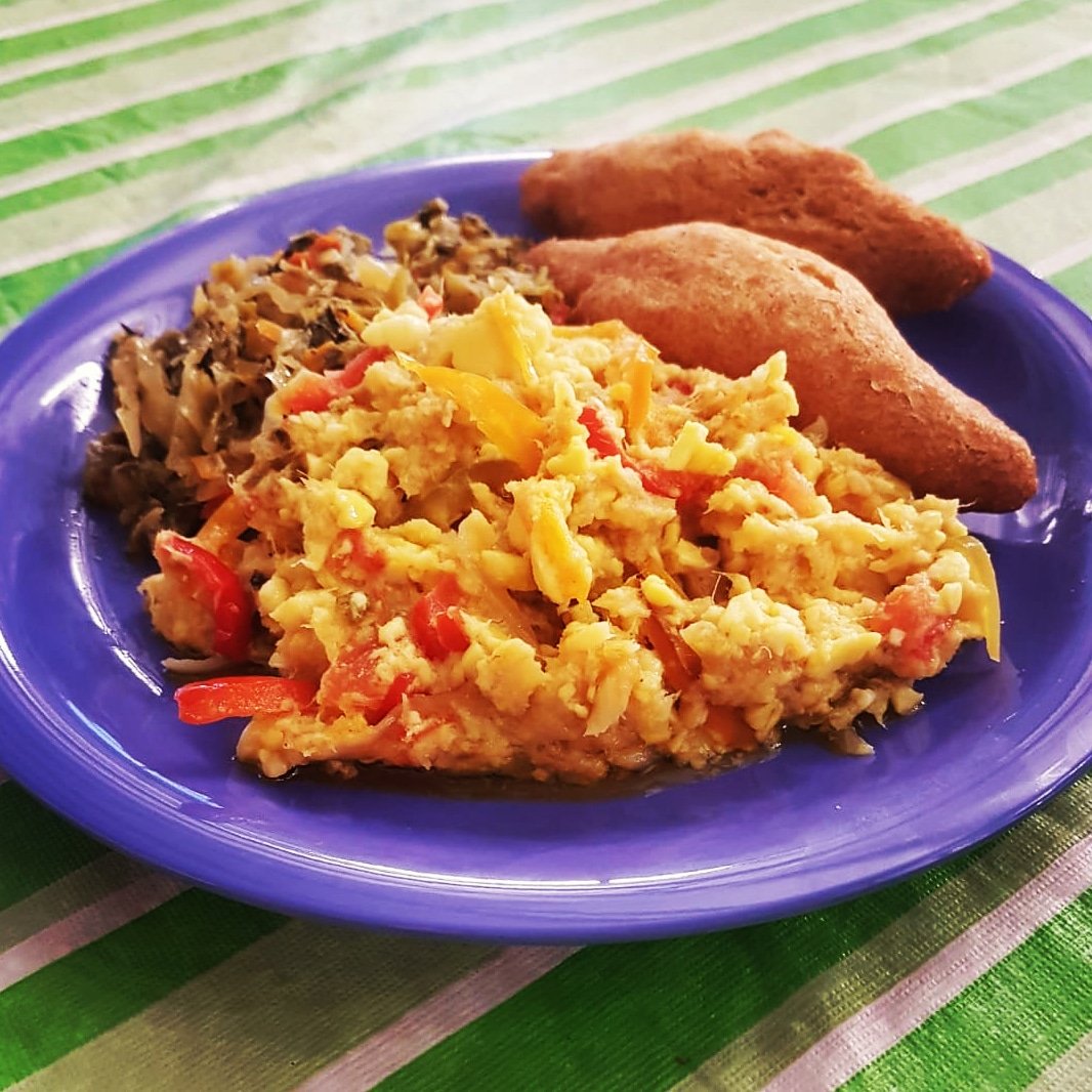 Come check out our delicious ackee and salt fish, plus our other authentic Jamaican dishes... Weds Sept 19 at the St. John's Farmer's Market @PDXsjfm 
#goodgrub #loveit #traditional #authenticjamaica #jamaicanfood