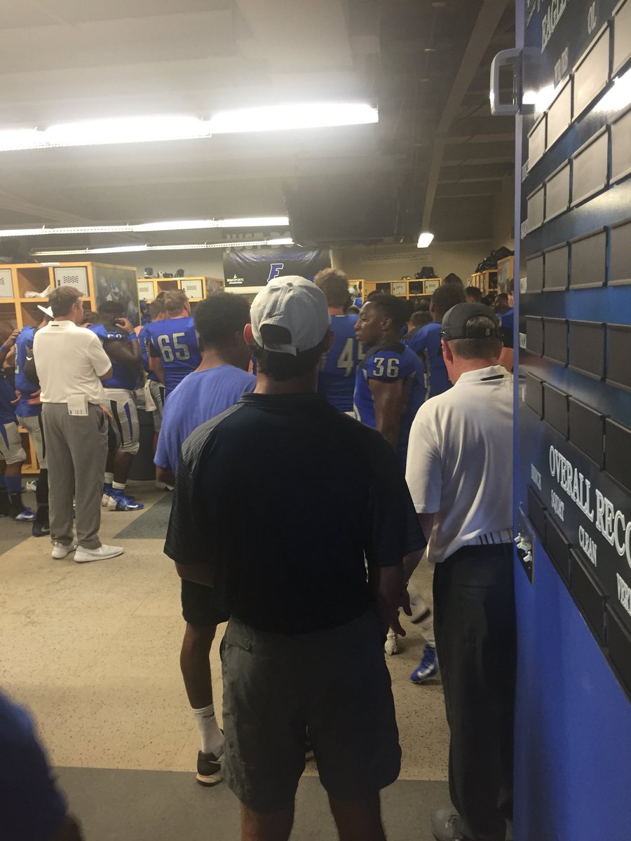 woodruff_vic's tweet image. Great day @Faulknerufball best part of the day was winning locker room speech by Coach Wasden! He really gave those kids solid advice after the victory on how to protect the team and doing the right things! Also great closing prayer by a player!