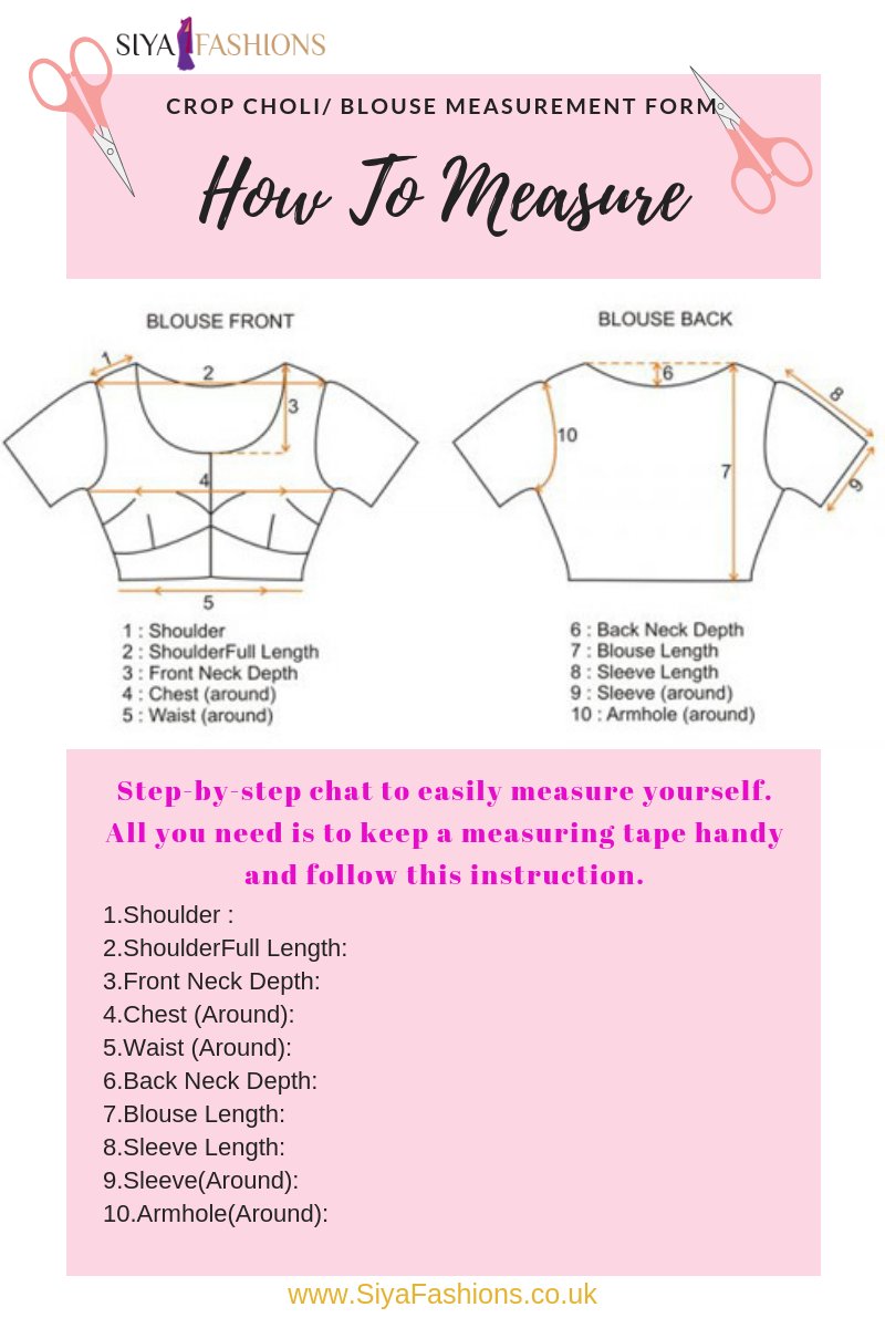 How Measure Blouse/Choli Form 👩\u200d❤️\u200d💋\u200d👩 Share it with your family and  friends so they can take advanced of home measurement. #measurementform  #stitchingchart #stitching #measurement #blousemeasurement #measureathome  #onlinemeasurement ..., image size:800x1200