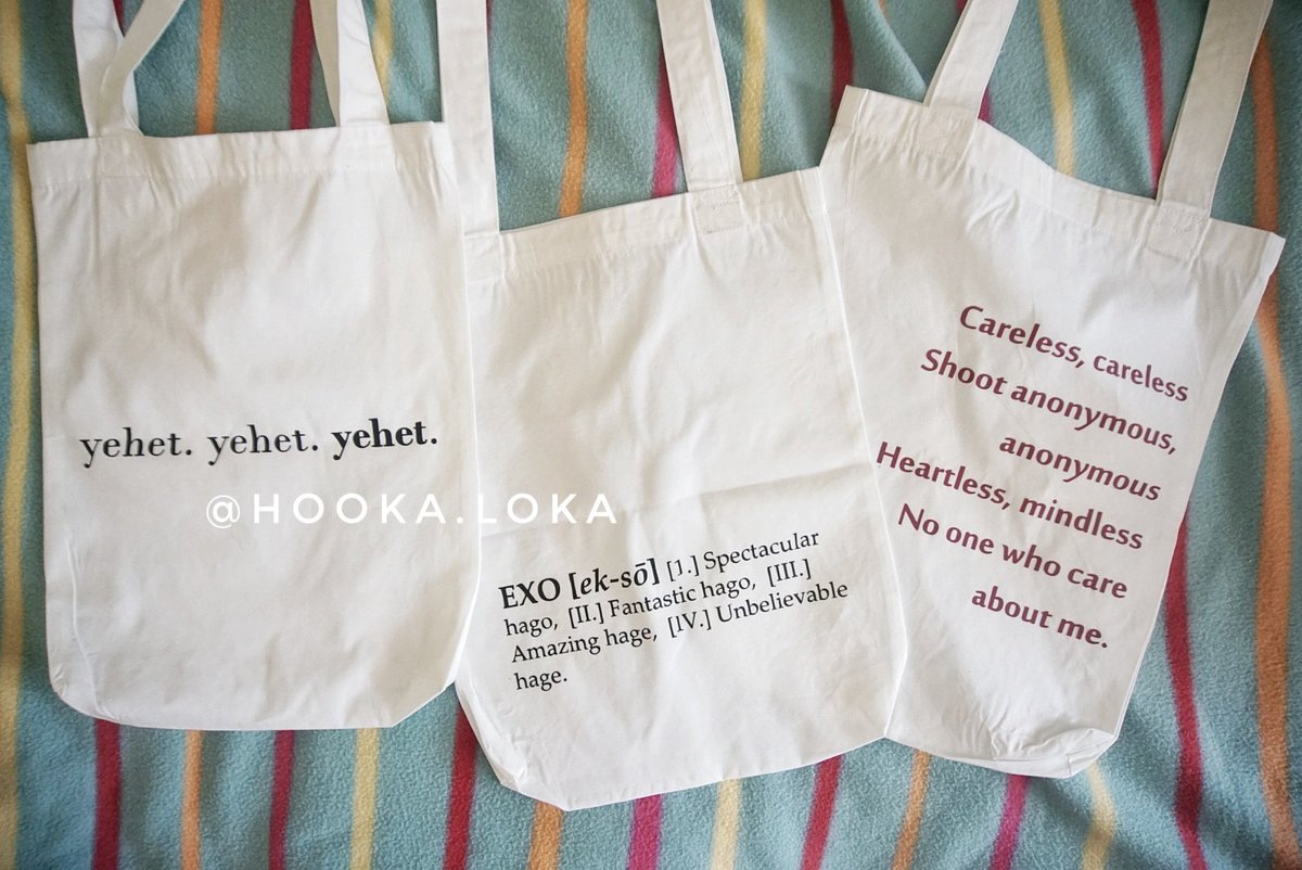 thehermitfan's tweet photo. #wts
mau jualan minggu minggu

[Ready Stock]
Totebag Aesthetic EXO
spesifikasi :
- bahan kanvas lembut
- sablon cetak timbul (detail gambar ada di reply)
- harga : only 70K

cara order ada di home line@ atau dm atau shopee
#totebagexo #totebagkpop  #totebagtumblr #totebagbdg #exo https://t.co/50aj6yBb2U