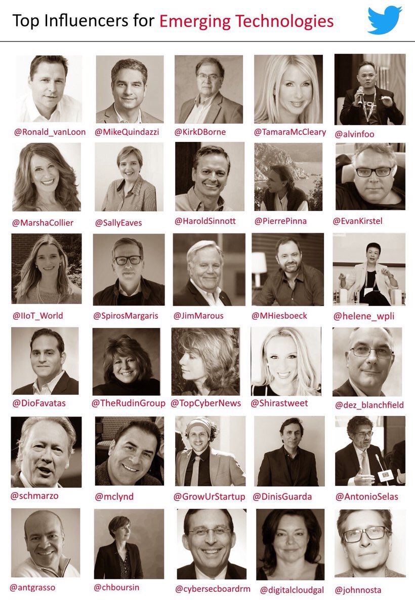 It's time for #B2B enterprises to embrace global influencers
Via <a href="/MHiesboeck/">Dr Martin Hiesboeck</a> tinyurl.com/ycezle2q

Follow these top #EmergingTech #influencers:
<a href="/TheRudinGroup/">🛫 April Rudin 🌏</a> <a href="/Shirastweet/">Shira Rubinoff</a> <a href="/TopCyberNews/">Ludmila Morozova-Buss & Stéphane Nappo, #CISO</a> <a href="/helene_wpli/">Helene Li ✨🍀💜</a> <a href="/TamaraMcCleary/">Tamara McCleary</a> <a href="/MikeQuindazzi/">Mike Quindazzi</a> @evankirstel <a href="/MarshaCollier/">Marsha Collier</a> <a href="/sallyeaves/">Sen. Sally Eaves</a> <a href="/mclynd/">Mark Lynd 🎙CISSP ISSAP ISSMP</a>
