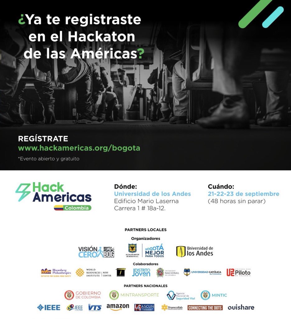 SectorMovilidad's tweet photo. ¿Ya te registraste en la Hackaton de las Américas? Utiliza tus conocimientos en informática para contribuir en la construcción de modelos de transporte sostenible. 

Inscríbete en:
📝 https://t.co/QjiSRv1JZU

#HackAméricas https://t.co/dGtFzymuRl