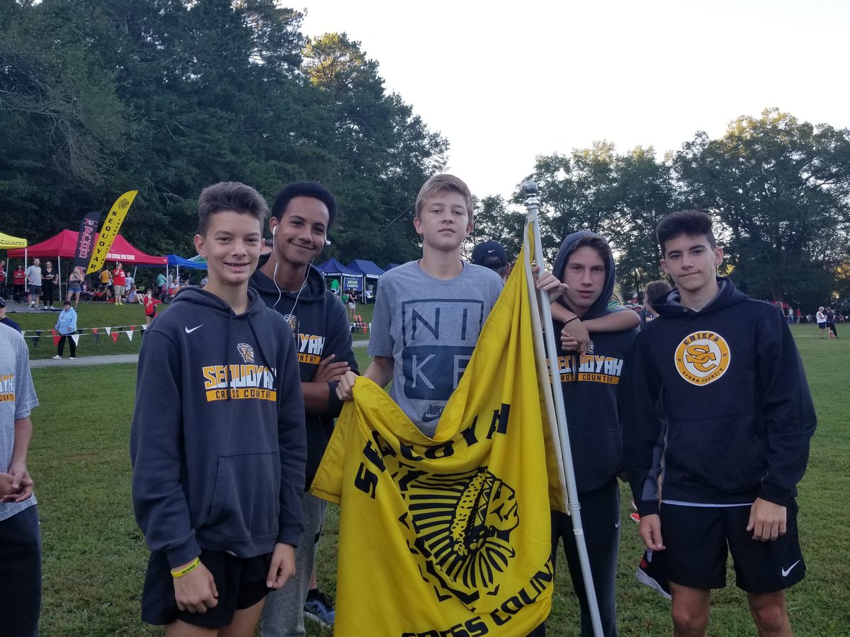SequoyahXC's tweet photo. Warpath was filled with lots of talent today! Sequoyah stood #united and cheered each other all day as we broke PRs and season goals! Guess we need to set some new ones! #sequoyahxc2018 #runningforstate #seasongoals https://t.co/nc6ru4uIAo