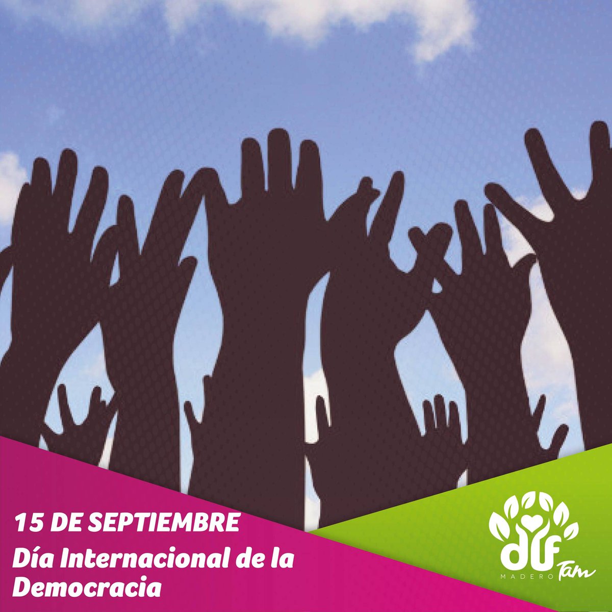 difcdmadero's tweet photo. Gracias a ella se consolidan mejores sociedades 
#DíaInternacionalDeLaDemocracia. https://t.co/ZNqWoWL2LI