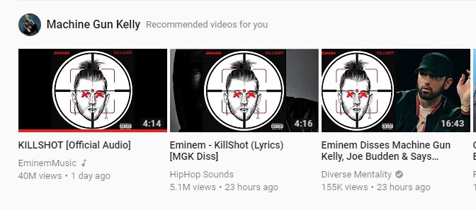 IronHideIII's tweet photo. #KILLSHOT #RIPMGK wanna hear MGK songs? here is the recommendation from youtube 🤣 https://t.co/ueFgfIMev2